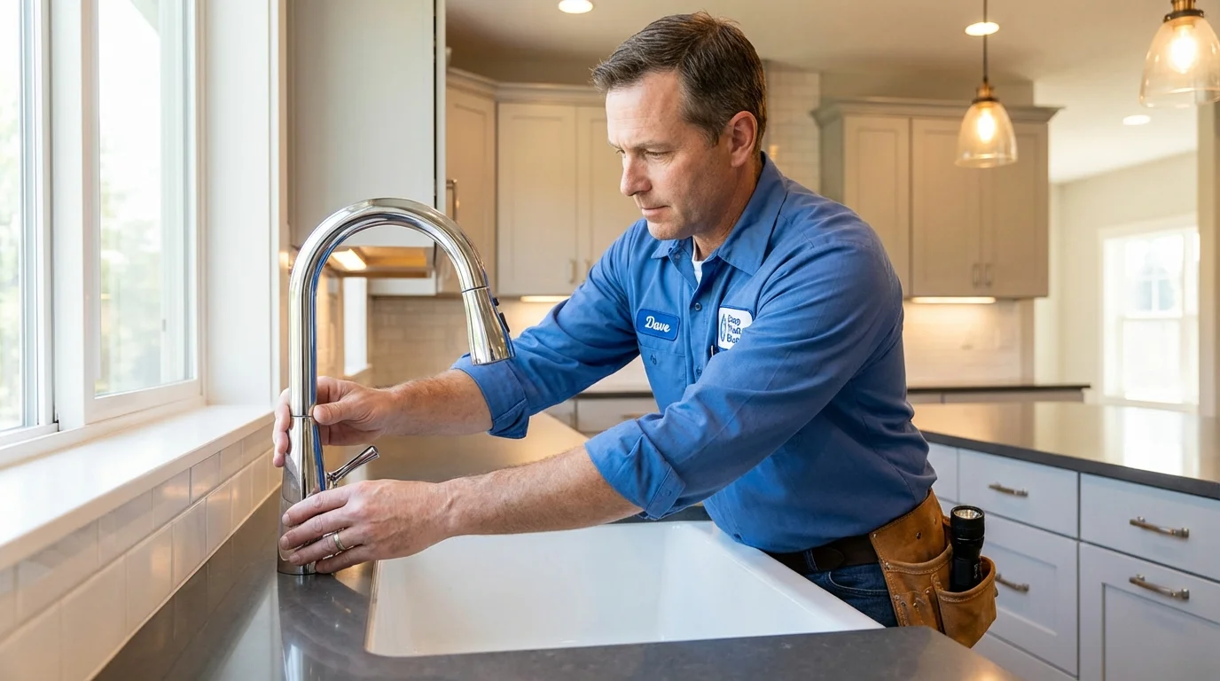 Kitchen faucet installation by Johns Plumbing LLC in Highwood